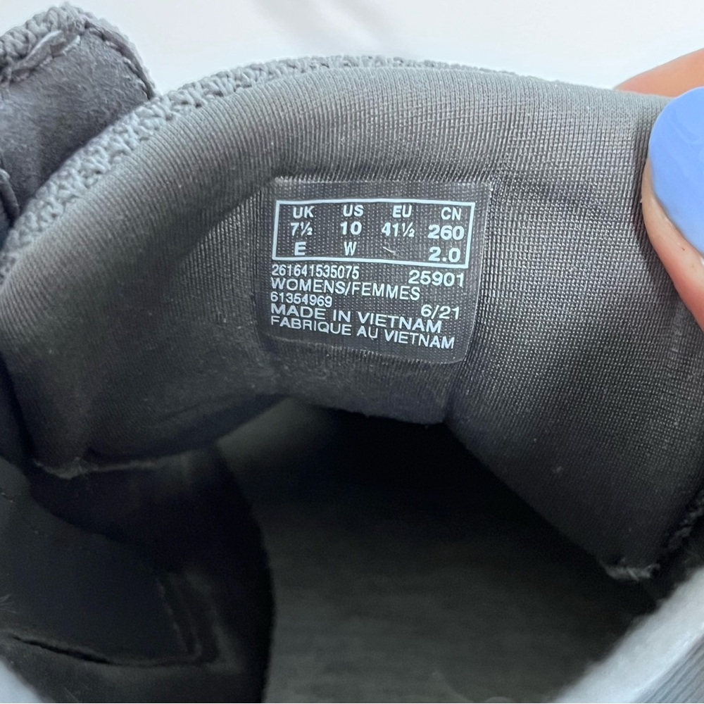 Clarks Cloudsteppers High Top Zip Sneaker Gray Grey Camouflage Detail 10 Wide - Picture 9 of 10